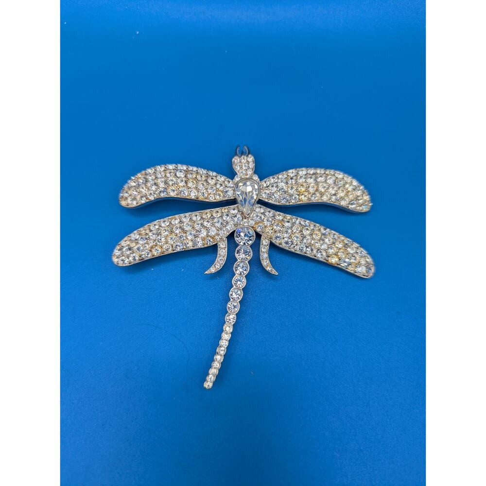 Strongwater Studio VINTAGE DRAGONFLY Impressive silver and rhinestone dragonfly